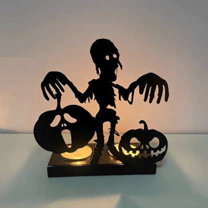 Halloween Metal Shadow Candle Holder 👻