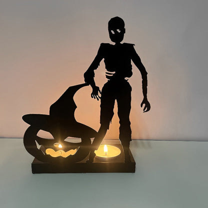 Halloween Metal Shadow Candle Holder 👻