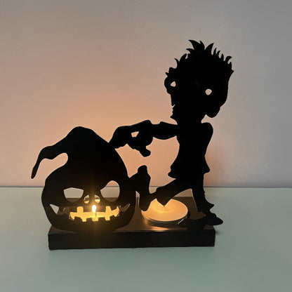 Halloween Metal Shadow Candle Holder 👻