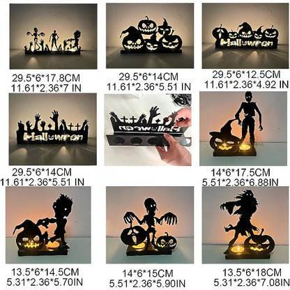 Halloween Metal Shadow Candle Holder 👻