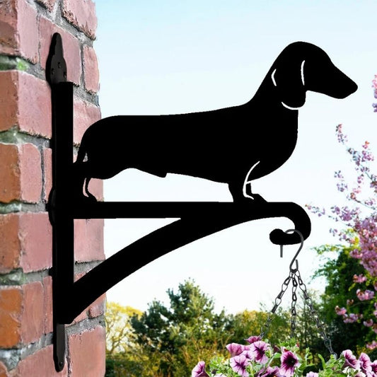 Dachshund Dog Metal Hanging Bracket Plant Stand PS011