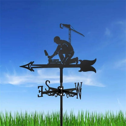 Building Worker Stainless Steel Weathervane MW047