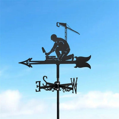 Building Worker Stainless Steel Weathervane MW047