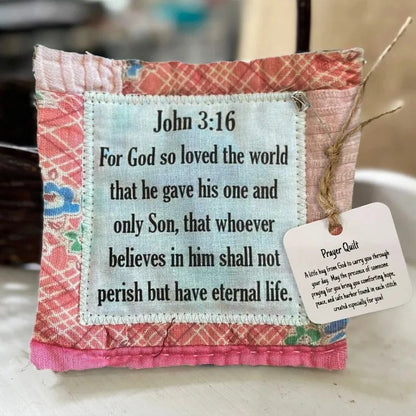 Prayer Quilt With Cross Inside ✝