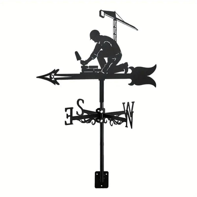 Building Worker Stainless Steel Weathervane MW047