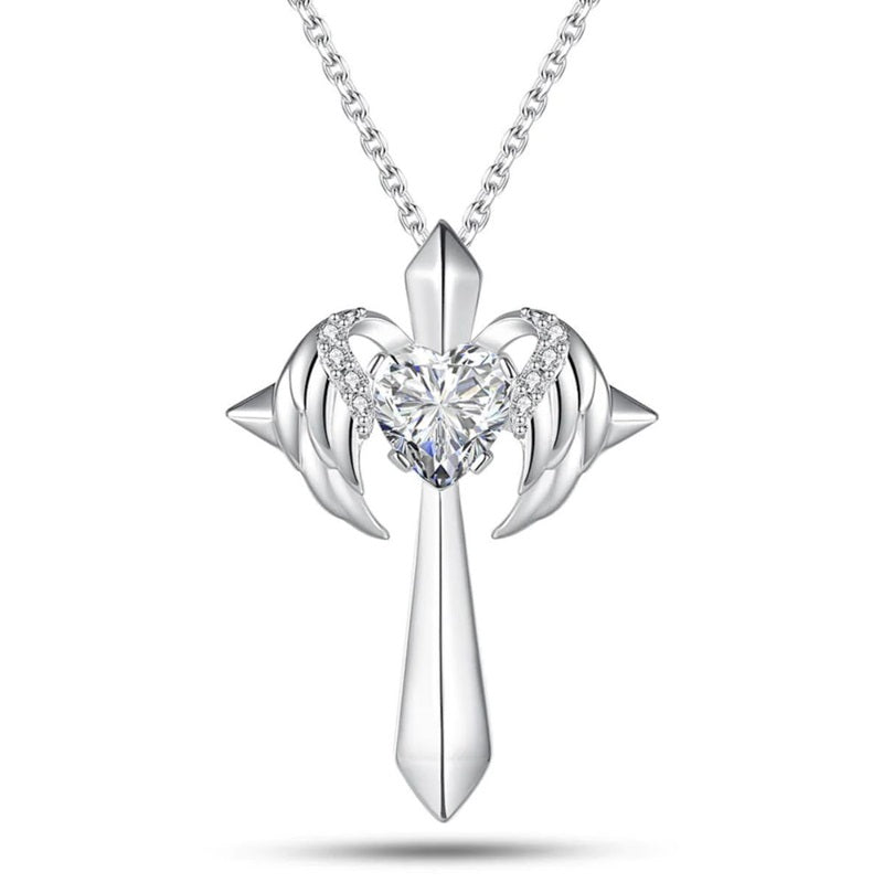 Angel Wings Cross Necklace