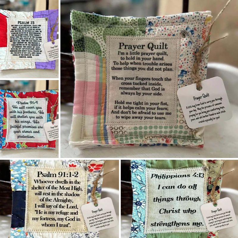 Prayer Quilt With Cross Inside ✝