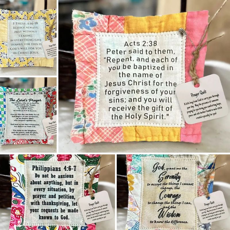 Prayer Quilt With Cross Inside ✝