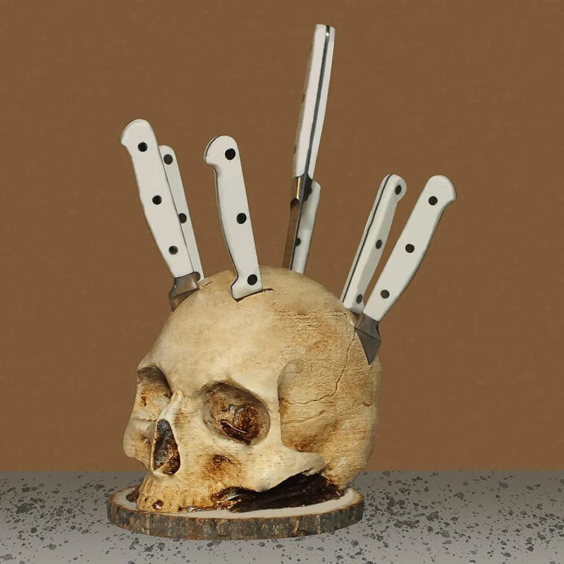 Gothic Skull Knife Holder