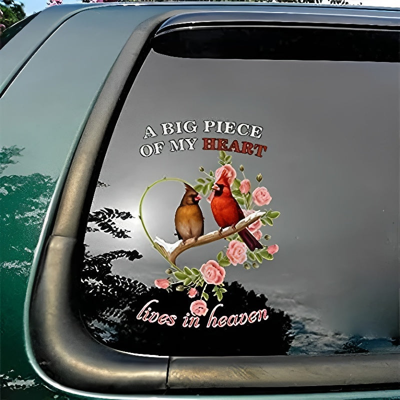 Cardinal Sticker - My Big Piece of Heart Decal 🐦