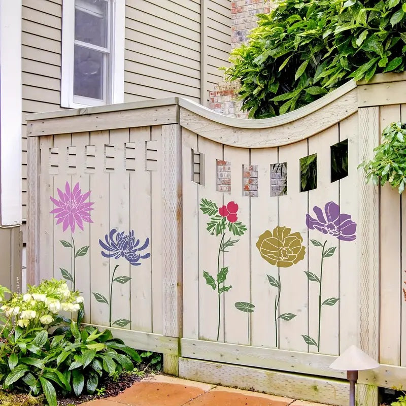 Blooming Flowers Garden Stencils - DIY Decoration