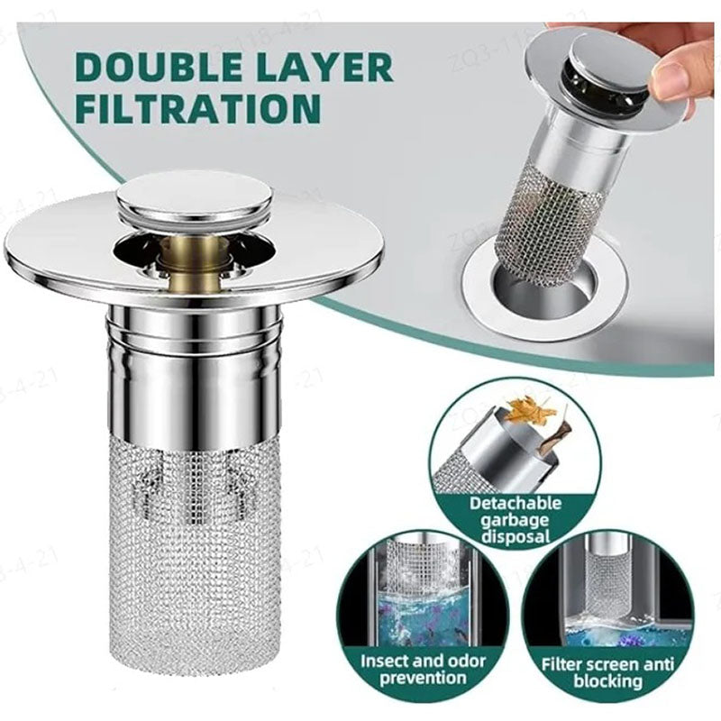 Isolate Odor and Prevent Cockroaches - Stainless Steel Floor Drain Filter