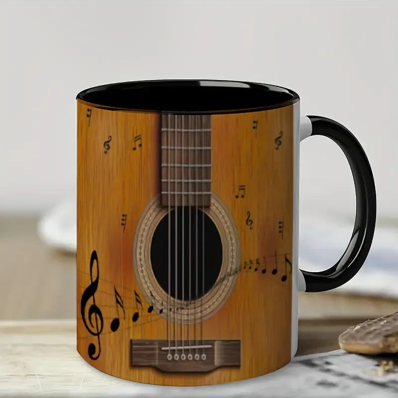 Unique Guitar Ceramic Coffee Mug