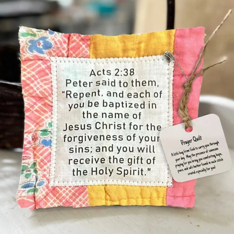 Prayer Quilt With Cross Inside ✝