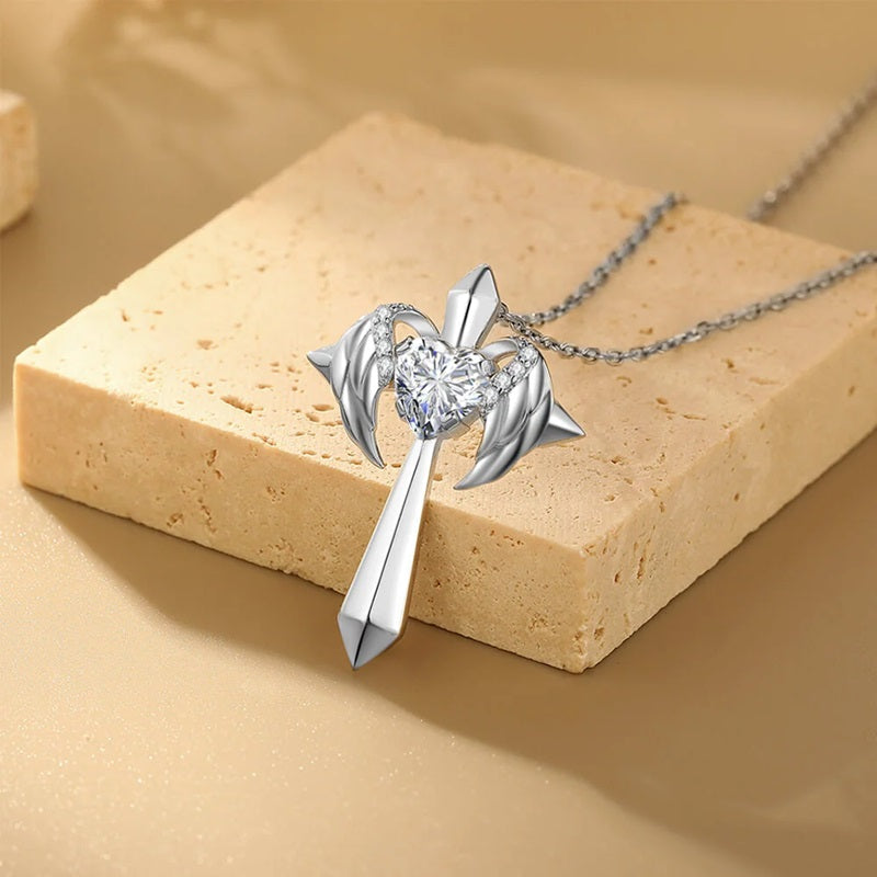 Angel Wings Cross Necklace