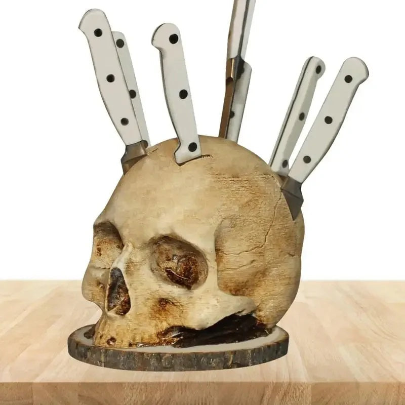 Gothic Skull Knife Holder