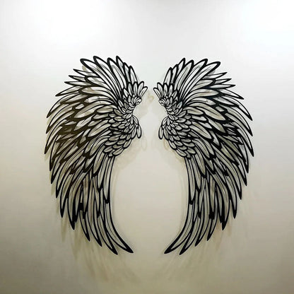 Angel Wings Metal Wall Art With Led Lights