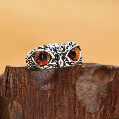 Demon Eye Owl Ring - Adjustable