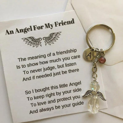 Customizable Guardian Angel Keychain - Perfect Best Friend Gift
