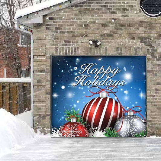 Happy Holidays Christmas Garage Door Covers CC008