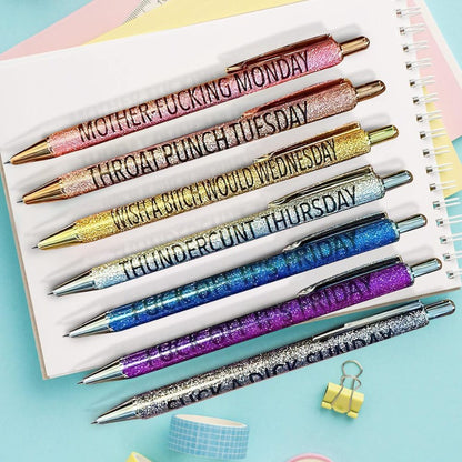 Colored Glitter Pen Set For Sarcastic Souls