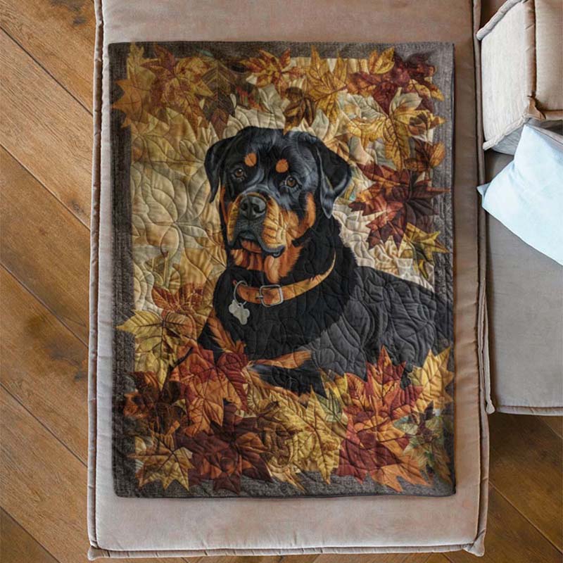 Rottweiler's Autumn Breeze Blanket - D248 - Premium Blanket