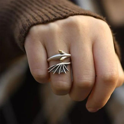 Be Bold Be Strong Be Confident Dragon Adjustable Ring