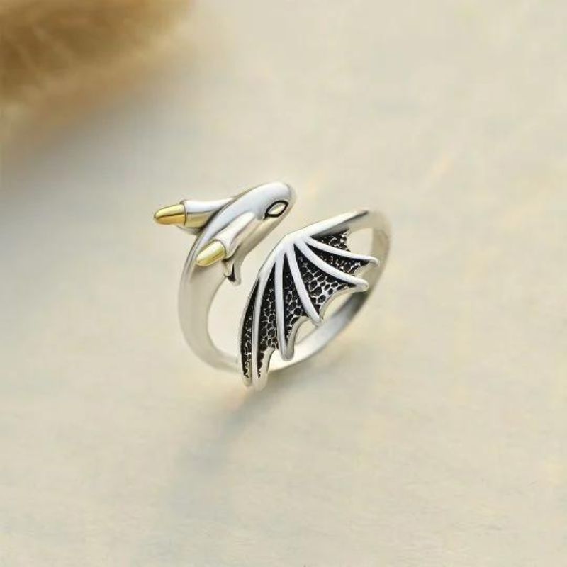 Be Bold Be Strong Be Confident Dragon Adjustable Ring