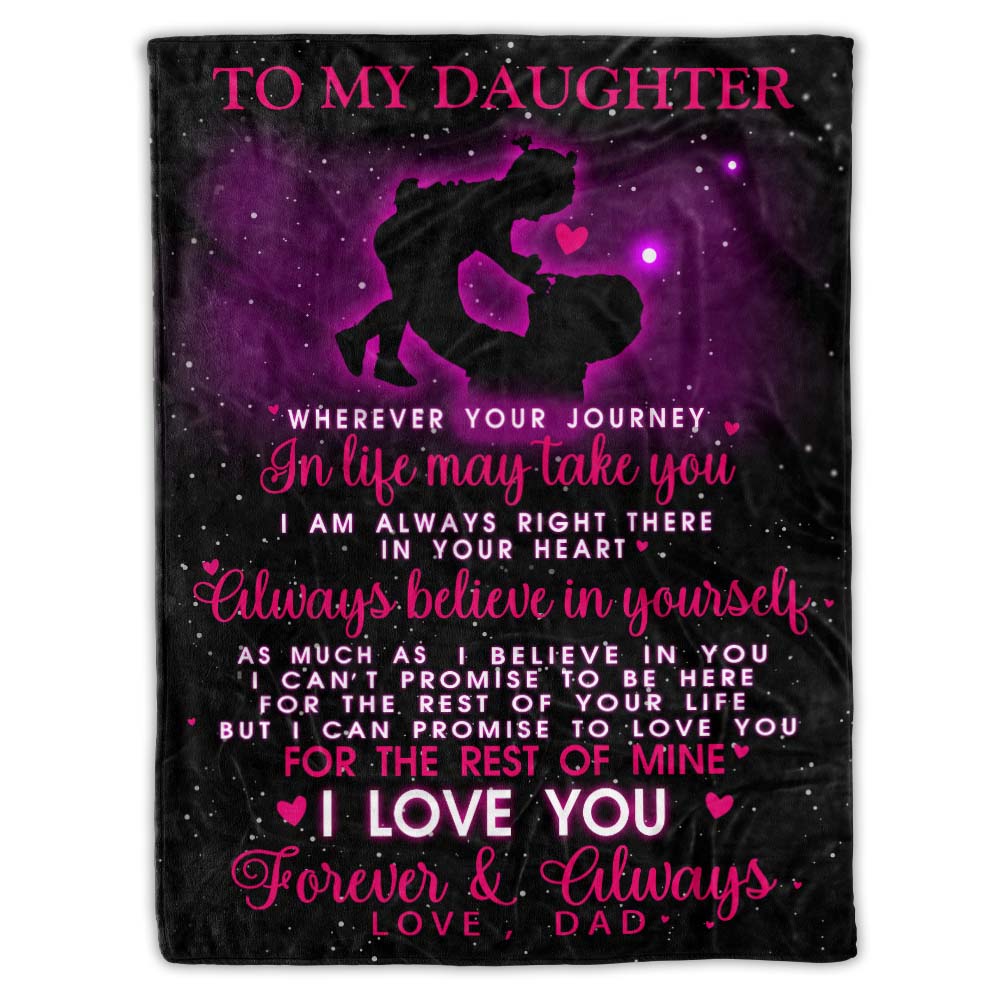 To My Daughter - From Dad - Fleece Blanket - F023