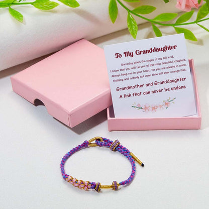 To My Granddaughter - Handmade Peach Blossom Bracelet