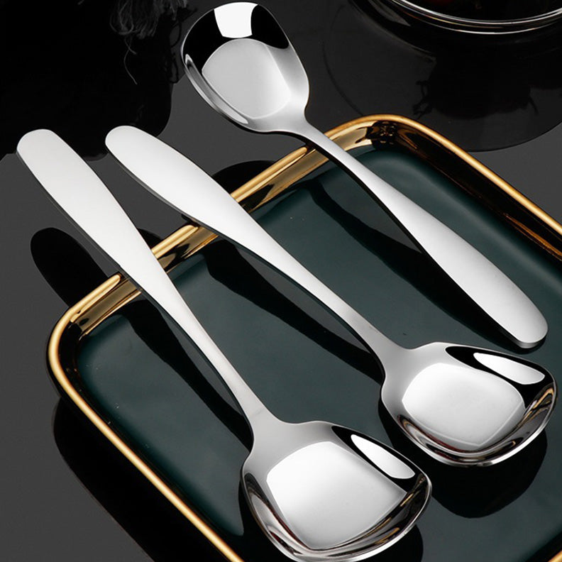 Square Head Stainless Steel Spoons