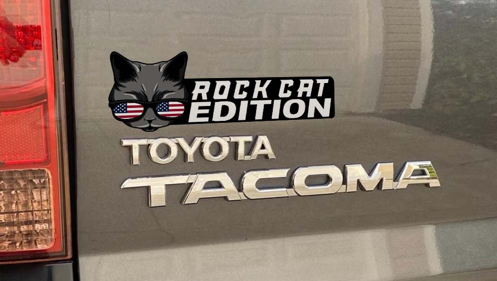 America Flag Rock Cat Car Badge Laser Cutting Car Emblem CE082