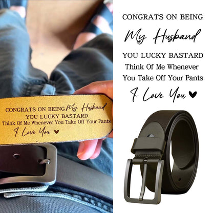 Congrats On Being My Husband - Leather Belt