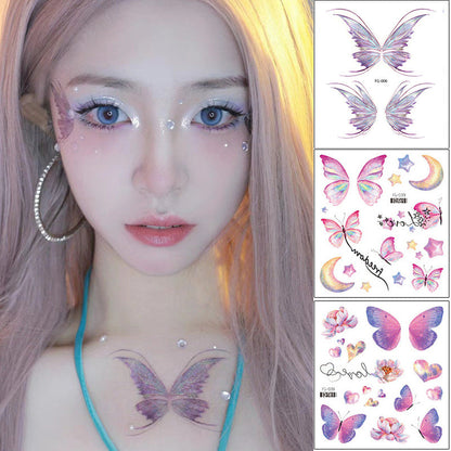 Butterfly Glitter Stickers - Waterproof Temporary Tattoos