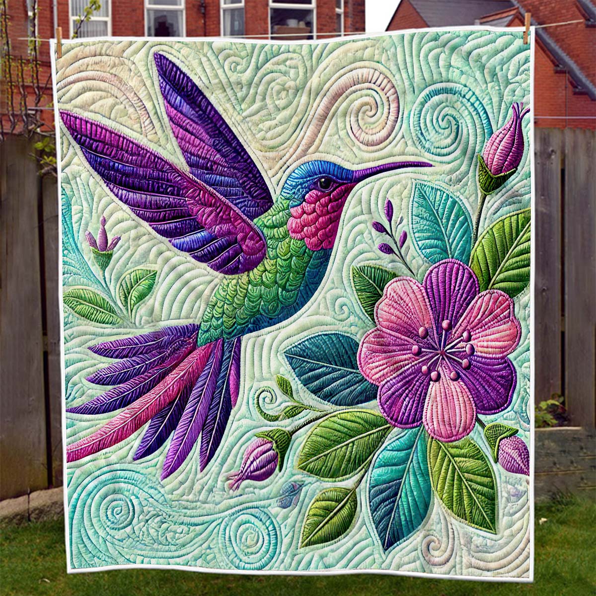 Colorful Hummingbird Blanket - H184 - Premium Blanket