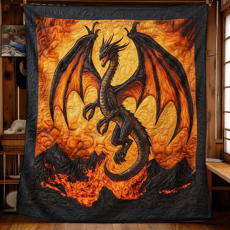 Lava Dragon Blanket - H245 - Premium Blanket