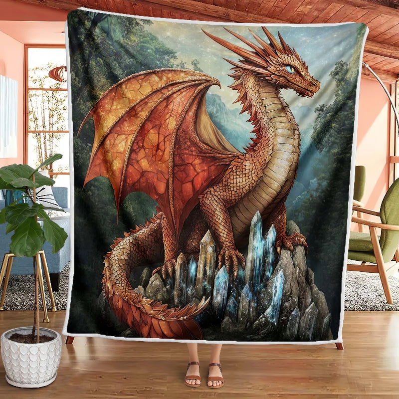 Frost Peak Dragon Blanket - H247 - Premium Blanket