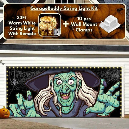 Ugly Witch Halloween Garage Door Covers HC006