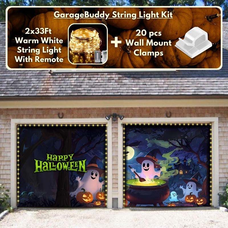 Cute Ghosts Halloween Garage Door Covers HC013