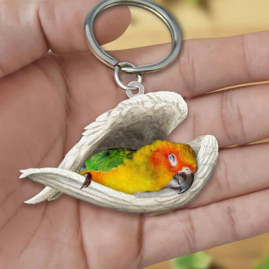 Sleeping Angel Acrylic Keychain Sun Conure SA249