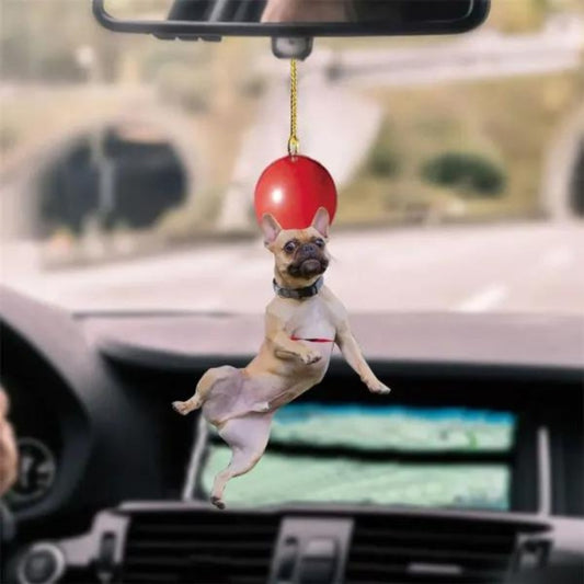French Bulldog Fly With Bubbles Car Hanging Ornament BC049
