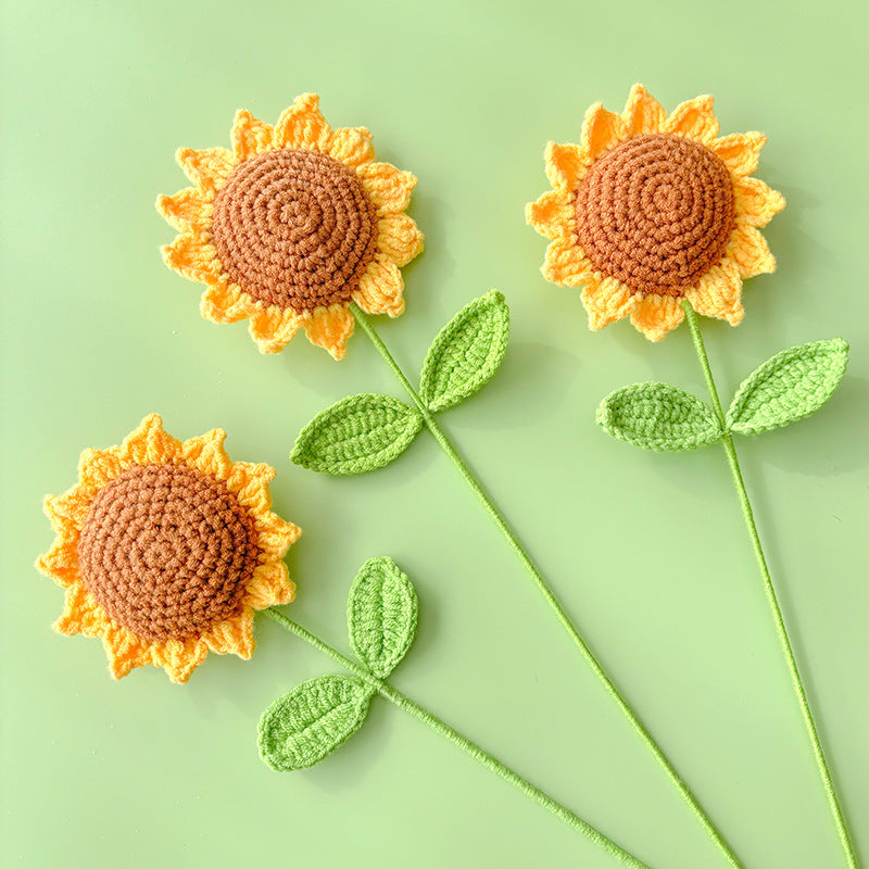 Handmade Knitted Décor Gift - Sunflower