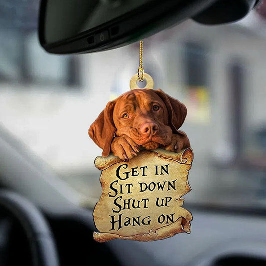 Vizsla Get In Ornament GI054