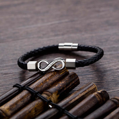 Love My Granddaughter - I Love You Forever And Always - Infinity Leather Bracelet