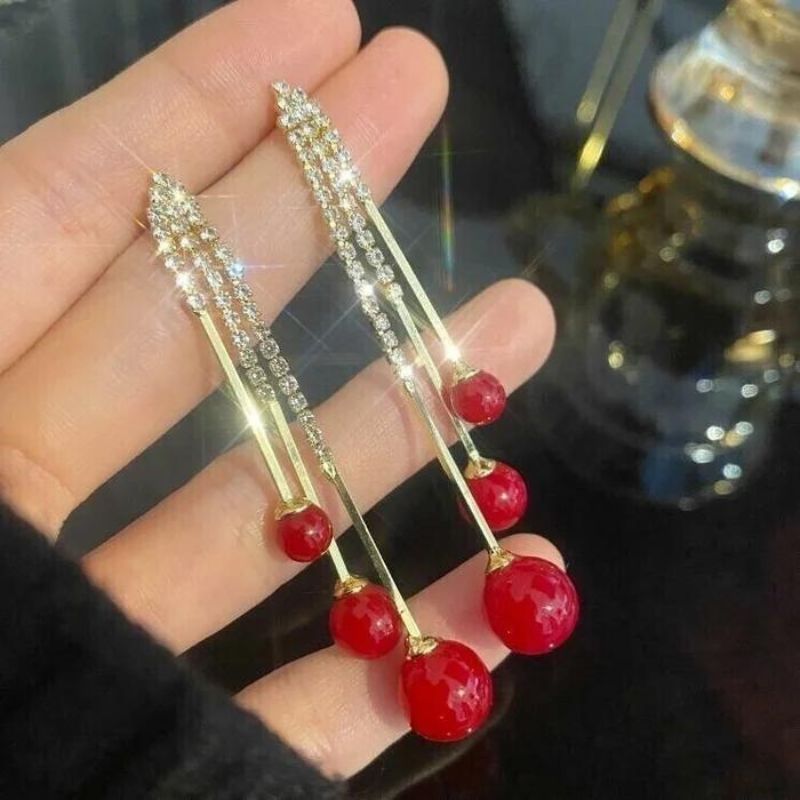 Elegant Pearl Tassel Earrings