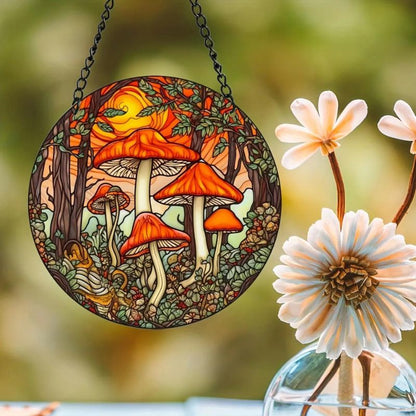 Mushroom Suncatcher Window Wall Hanging Ornament