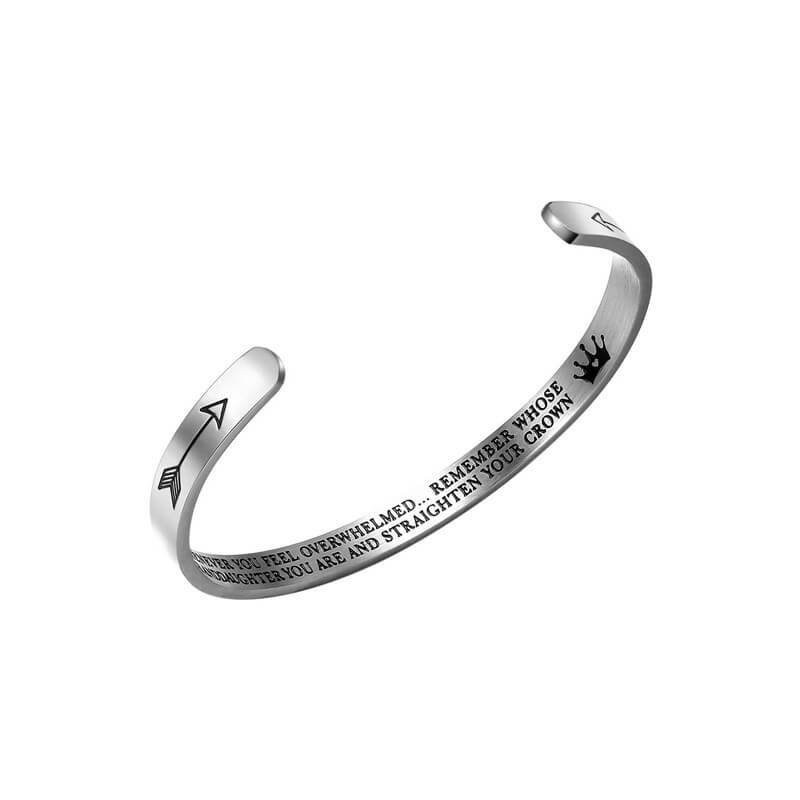 To My Daughter - You Are and Straighten Your Crown Bracelet