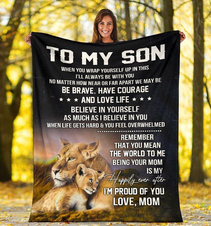 To My Son - From Mom - A244 - Fleece Blanket