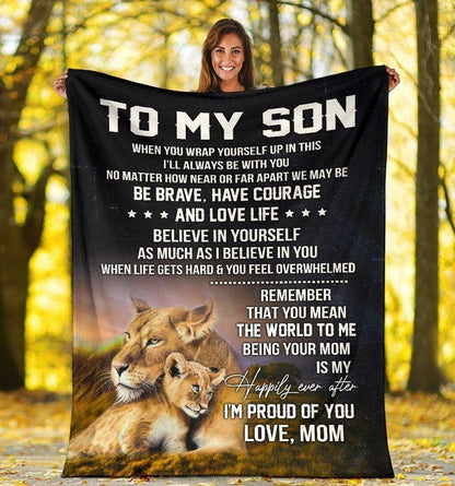 To My Son - From Mom - A244 - Fleece Blanket