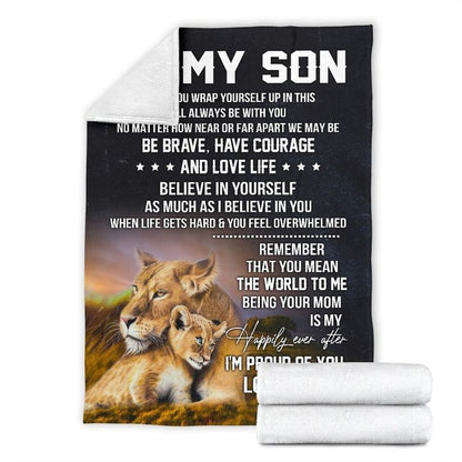 To My Son - From Mom - A244 - Fleece Blanket